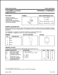 PHP60N06LT datasheet: TrenchMOS transistor Logic level FET PHP60N06LT