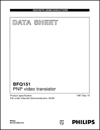 BFQ151 datasheet: PNP video transistor BFQ151