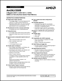 AM29LV200BB-120FIB datasheet: 2 megabit CMOS 3.0 volt-only boot sector flash memory AM29LV200BB-120FIB