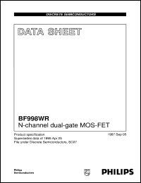 BF998WR datasheet: N-channel dual-gate MOS-FET BF998WR