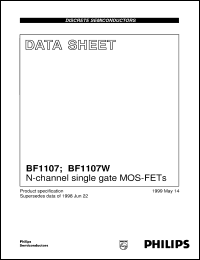 BF1107W datasheet: N-channel single gate MOS-FETs BF1107W