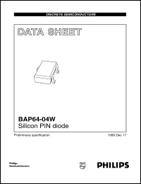 BAP64-04W datasheet: Silicon PIN diode BAP64-04W