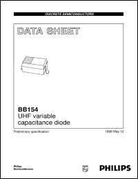 BB154 datasheet: UHF variable capacitance diode BB154