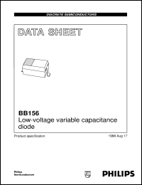 BB156 datasheet: Low-voltage variable capacitance diode BB156