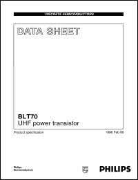 BLT70 datasheet: UHF power transistor BLT70