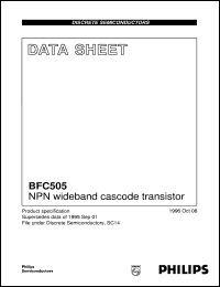 BFC505 datasheet: NPN wideband cascode transistor BFC505