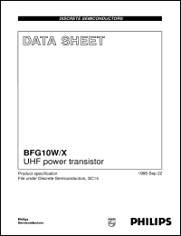 BFG10W/X datasheet: UHF power transistor BFG10W/X