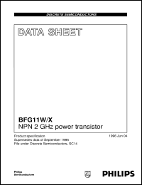 BFG11W/X datasheet: NPN 2 GHz power transistor BFG11W/X