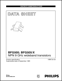 BFG505/X datasheet: NPN 9 GHz wideband transistors BFG505/X