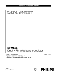 BFM505 datasheet: Dual NPN wideband transistor BFM505