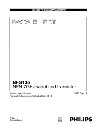 BFG135 datasheet: NPN 7GHz wideband transistor BFG135