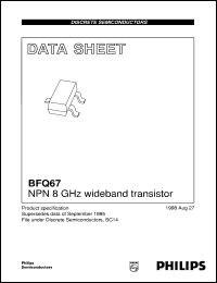 BFQ67 datasheet: NPN 8 GHz wideband transistor BFQ67