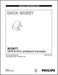 BFQ67T datasheet: NPN 8 GHz wideband transistor BFQ67T