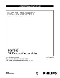 BGY883 datasheet: CATV amplifier module BGY883