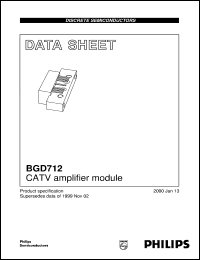 BGD712 datasheet: CATV amplifier module BGD712
