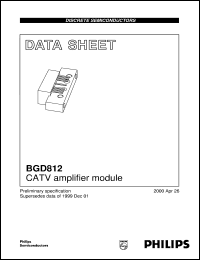 BGD812 datasheet: CATV amplifier module BGD812