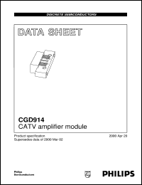 CGD914 datasheet: CATV amplifier module CGD914