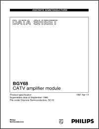 BGY68 datasheet: CATV amplifier module BGY68