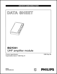 BGY241 datasheet: UHF amplifier module BGY241