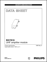 BGY916 datasheet: UHF amplifier module BGY916