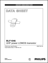 BLF1046 datasheet: UHF power LDMOS transistor BLF1046