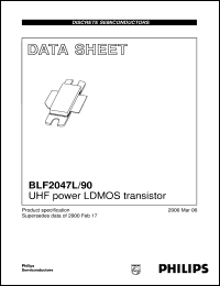 BLF2047L,90 datasheet: UHF power LDMOS transistor BLF2047L,90