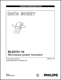 BLS2731-10 datasheet: Microwave power transistor BLS2731-10