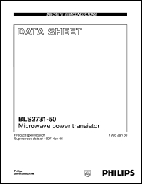 BLS2731-50 datasheet: Microwave power transistor BLS2731-50
