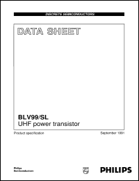 BLV99 datasheet: UHF power transistor BLV99