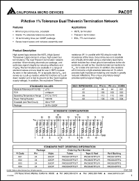 PAC001DTFQ datasheet: P/active 1% tolerance dual termination network PAC001DTFQ