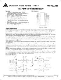 PACVGA200Q datasheet: VGA port companion circuit PACVGA200Q