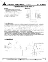 PACVGA201Q datasheet: VGA port companion circuit PACVGA201Q