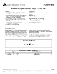 PACDN3401C datasheet: Transient voltage suppressor PACDN3401C