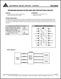 PACKBM datasheet: Keyboard/mouse filter and ESD protection circuit PACKBM