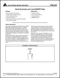 PRC207560M/680 datasheet: Clock terminator and local EMI/RFI filter PRC207560M/680