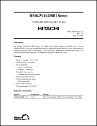 HM62W16258BLTTI-7 datasheet: 4M SRAM (256-kword x 16-bit) HM62W16258BLTTI-7