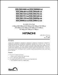 HB21000A6 datasheet: Flash ATA card 1 GByte HB21000A6