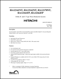 HA12142NT datasheet: Dolby B-and C-type noise reduction system HA12142NT