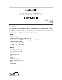 HA13561F datasheet: Combo (spindle & VCM) driver HA13561F