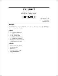 HA13568AT datasheet: CD-ROM combo driver HA13568AT