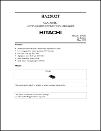 HA22032T datasheet: GaAs MMIC down converter for micro wave application HA22032T