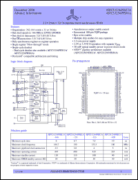 AS7C33256PFS32A-166TQI datasheet: 3.3V 256K x 32 pipeline burst synchronous SRAM, clock speed - 166 MHz AS7C33256PFS32A-166TQI