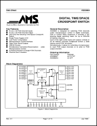 AS3588AP datasheet: Digital time/space crosspoint switch AS3588AP