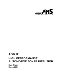 AS8412 datasheet: High performance automotive sonar intrusion AS8412