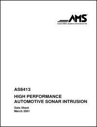 AS8413 datasheet: High performance automotive sonar intrusion AS8413