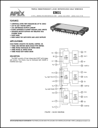 EB01 datasheet: Triple independent logic interfaced half bridges EB01