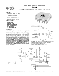 SA03 datasheet: Pulse width modulation amplifier SA03