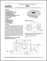 SA14 datasheet: Pulse width modulation amplifier SA14