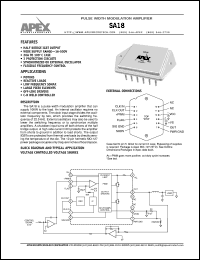 SA18 datasheet: Pulse width modulation amplifier SA18