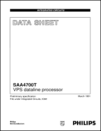 SAA4700T/V5 datasheet: VPS dataline processor SAA4700T/V5